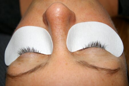 Eyelashes extension eyes photo