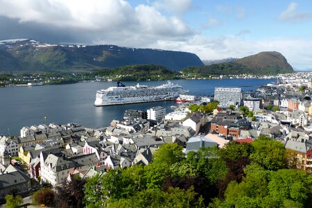 Mooring building fjord photo