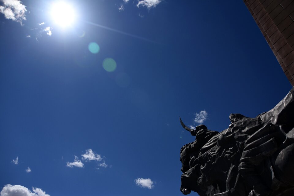 Blade sun blue sky