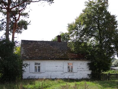 Ethnography garden wooden cottage