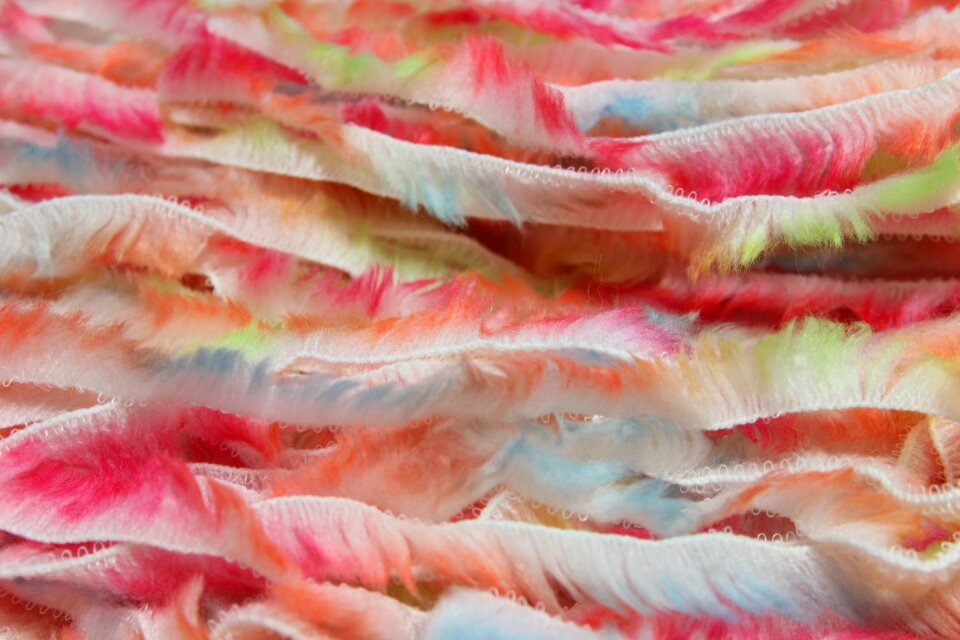 Yarn feather colorful