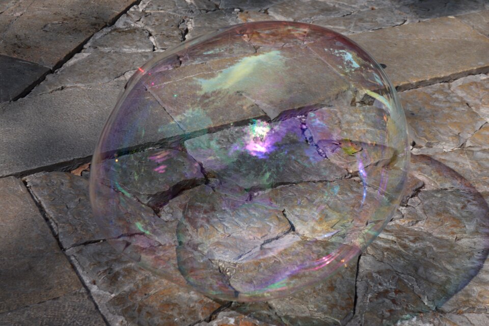 Colorful iridescent street art