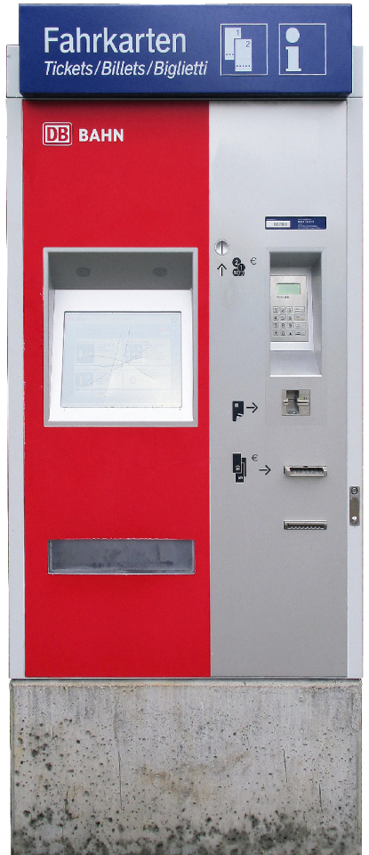 Billet machine public passengers
