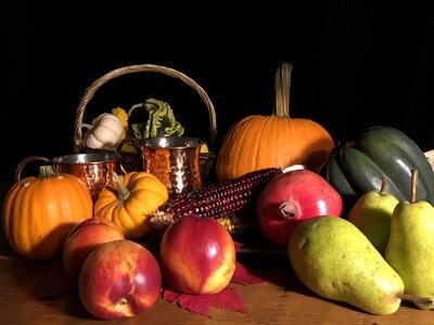 Autumn harvest pumpkin photo