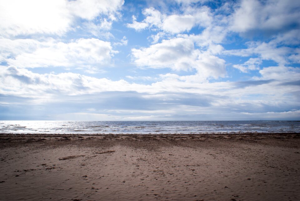 Water sky beach photo