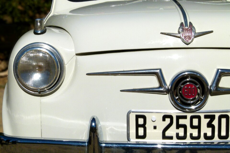 Sixties vintage car six hundred seat