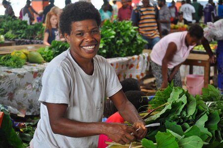 Market port vila woman