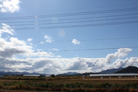 Mountain sky and clouds cloud photo