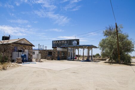 Route 66 old gas station abandoned