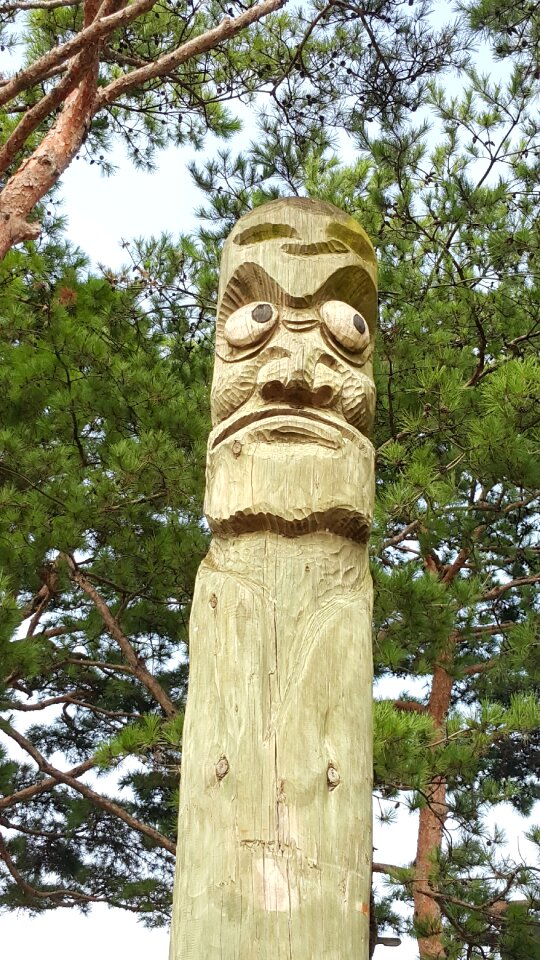The korean totem pole folk traditional