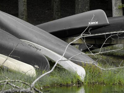 Lake summer canoeing