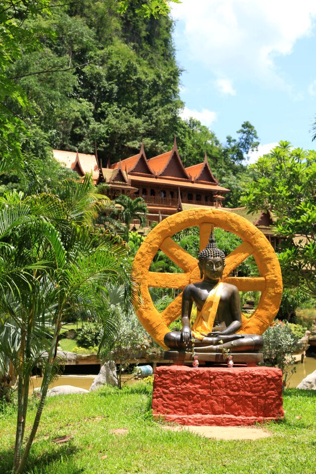 Buddha statue measure thailand photo