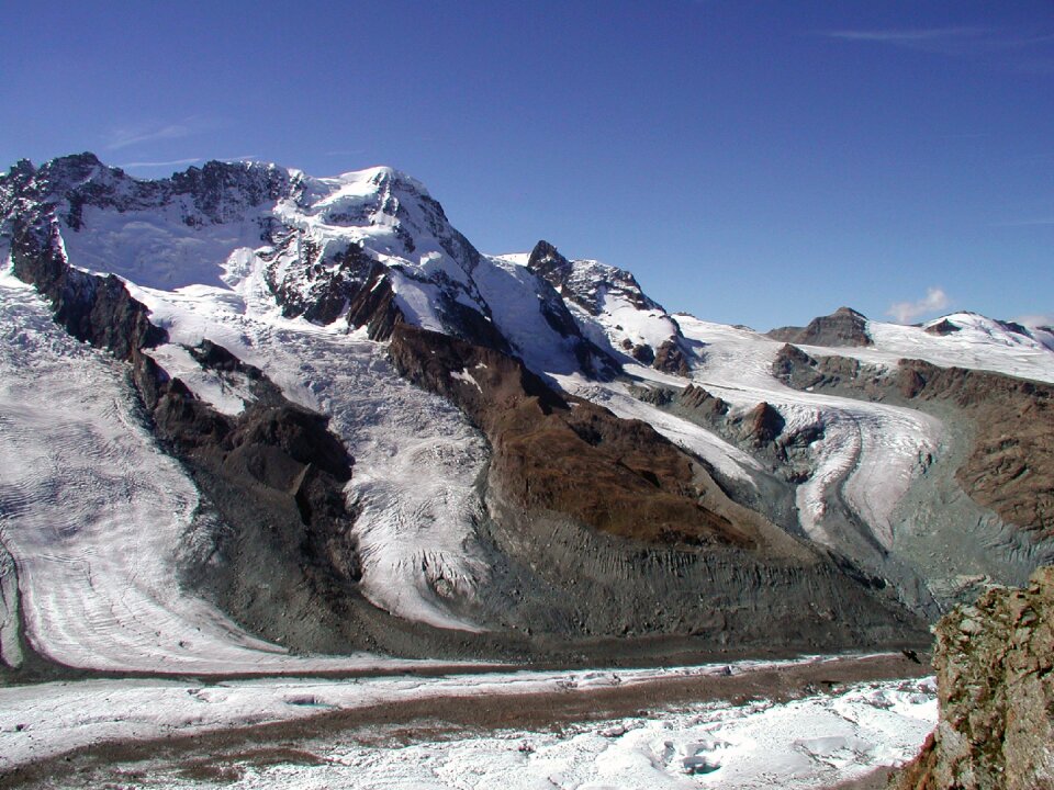 Snow mountains gorner glacier
