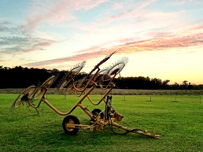 Rural agriculture hayfield photo