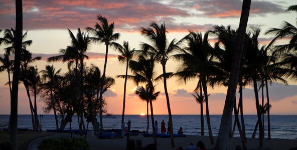 Hawaii sunset beach photo