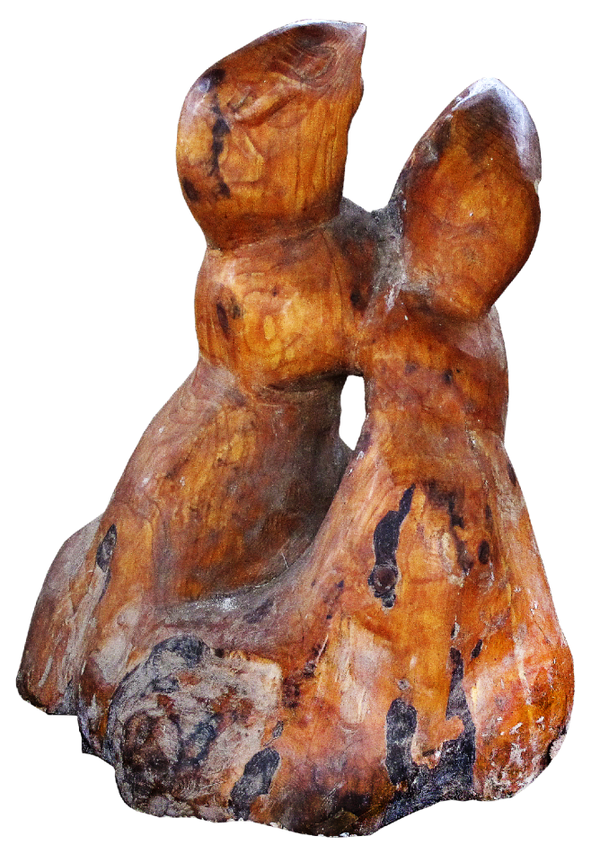 Holzfigur wood modern