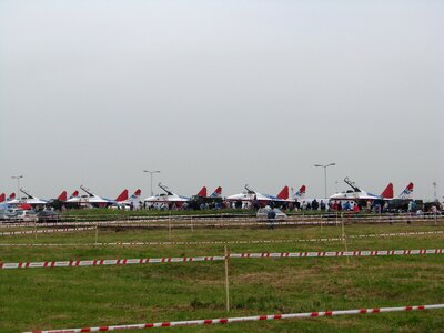 Aircraft field green grass