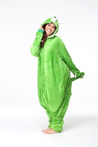 Cartoon pajamas onesies green