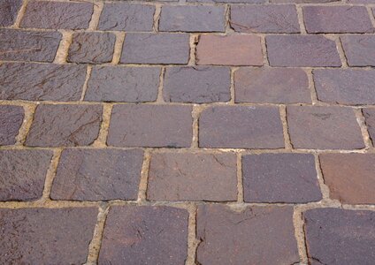 City centre road pavers antique photo