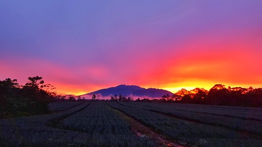 Volcano turrialba sunset