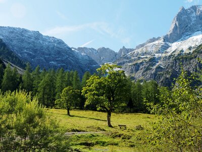 Tyrol summit mountain pastures photo