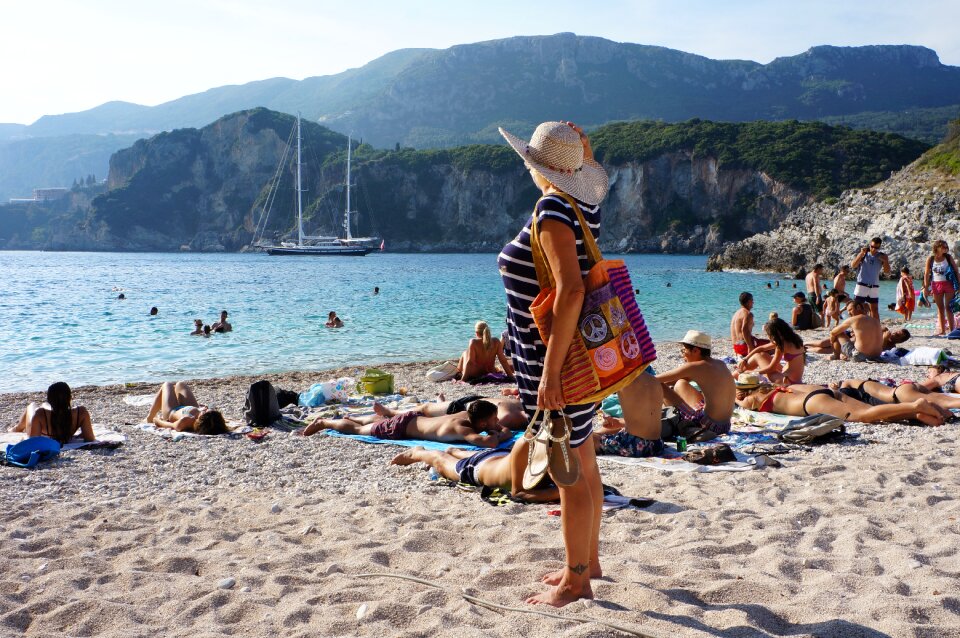 Corfu island beach lady beach