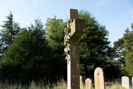 Spooky tombstone creepy photo