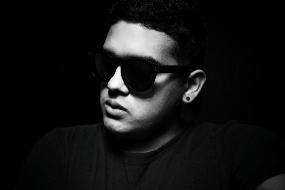 Boy black and white glasses