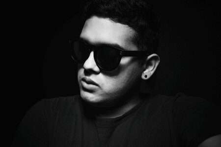 Boy black and white glasses