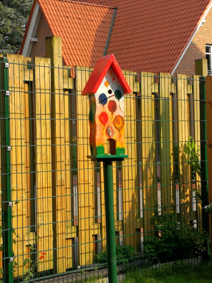 Nesting box bird feeder feeding place