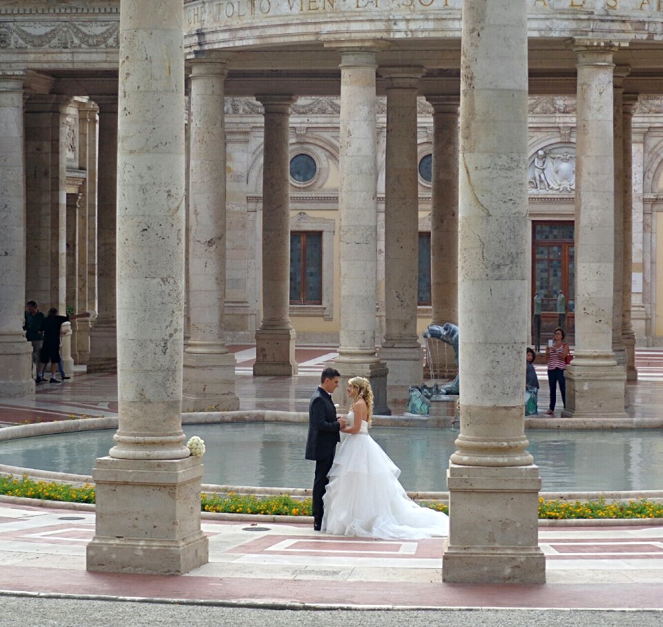 Couple gray wedding