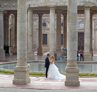 Couple gray wedding