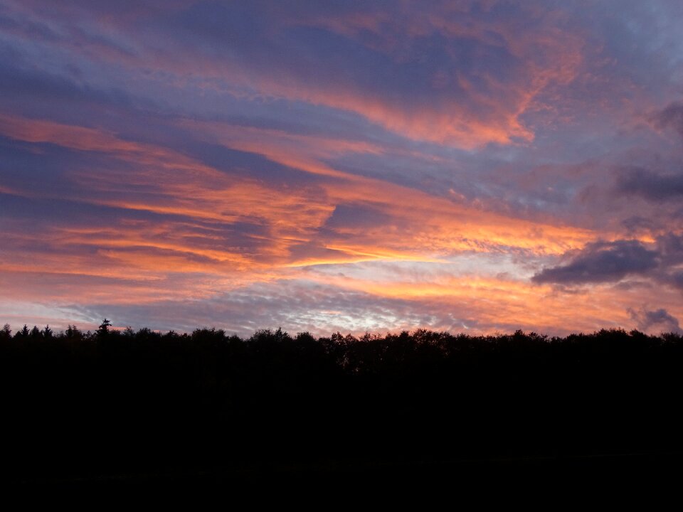 Twilight clouds west photo