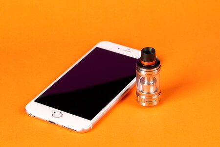 Electronic cigarette mobile orange