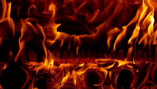 Burning wood the stove
