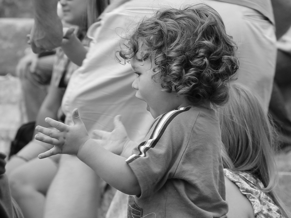 Hands black and white music