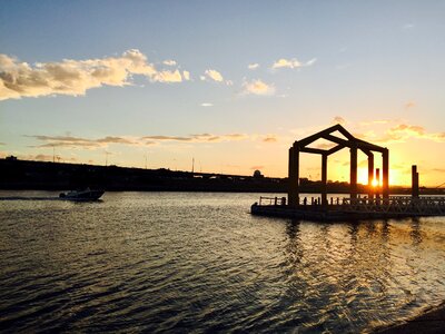 The evening sun ferry terminal taipei photo