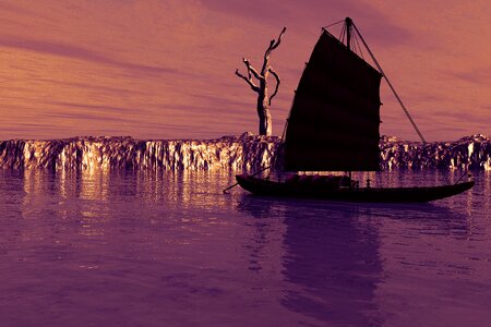 Sea ship fisherman
