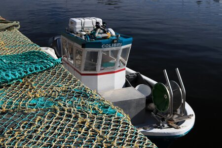 Traditional fishing net port photo