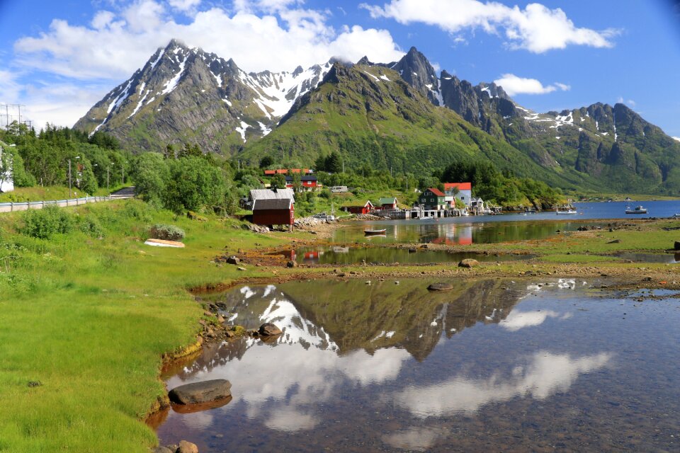 Lofoten islands mountain nature photo