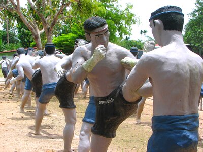 Wat bang kung samut songkhram thailand photo