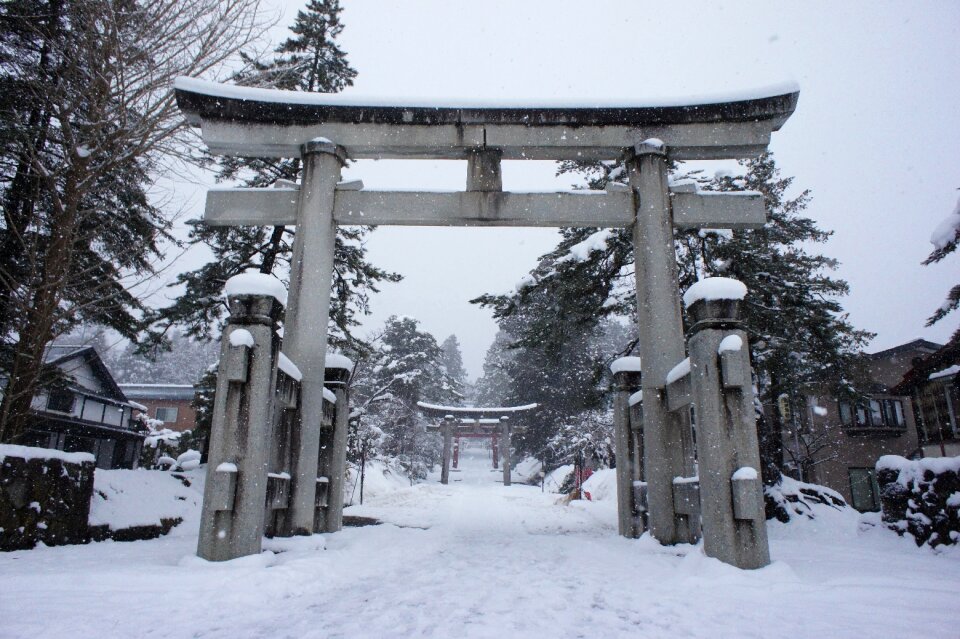 Snow shrine winter