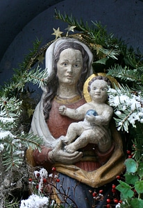 Jungfau maria virgin mary christ child photo