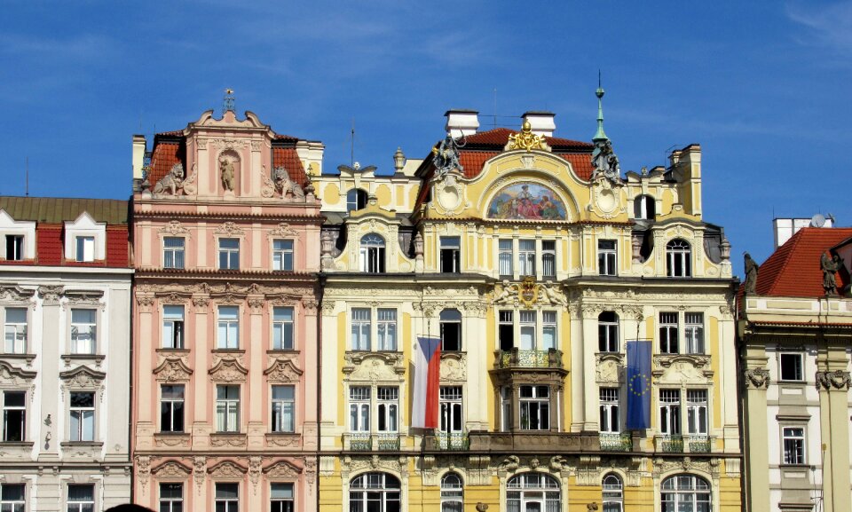 Old town facade colors