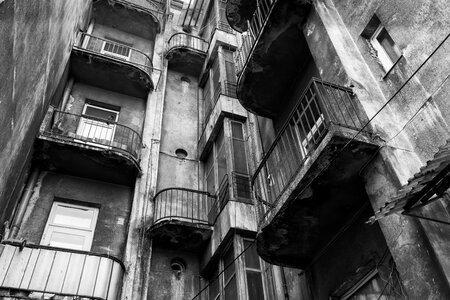 Architecture the old town balcony