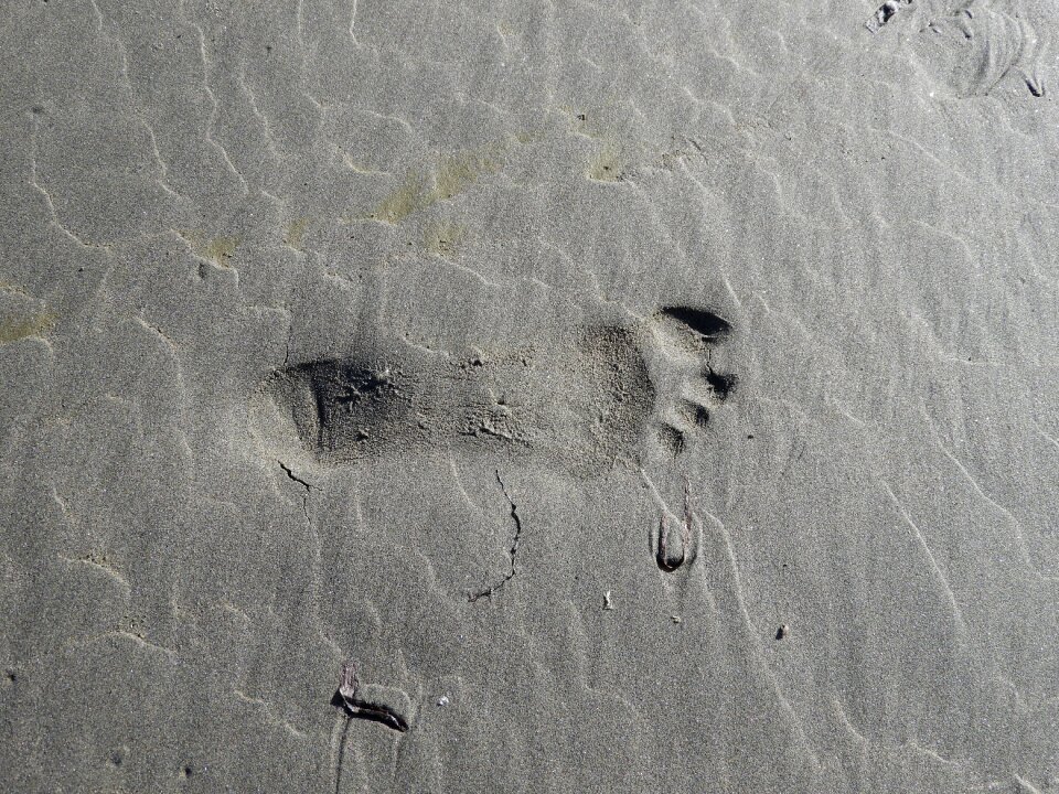 Imprint foot print photo