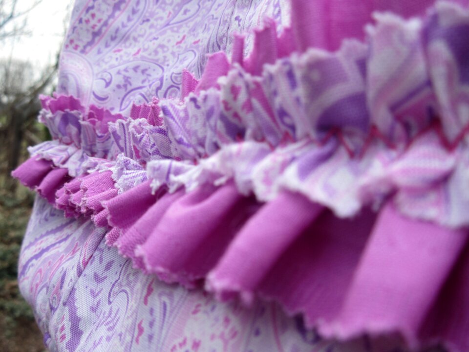 Ruffle frill paisley