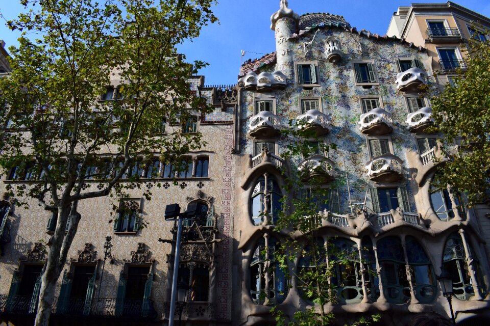 Architecture the façade of the catalonia