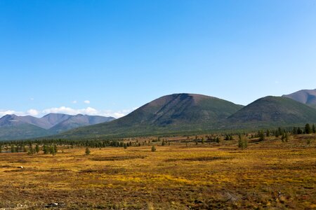 Mountain far away sky