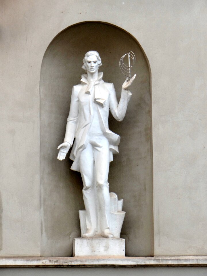 Student scientist sculpture
